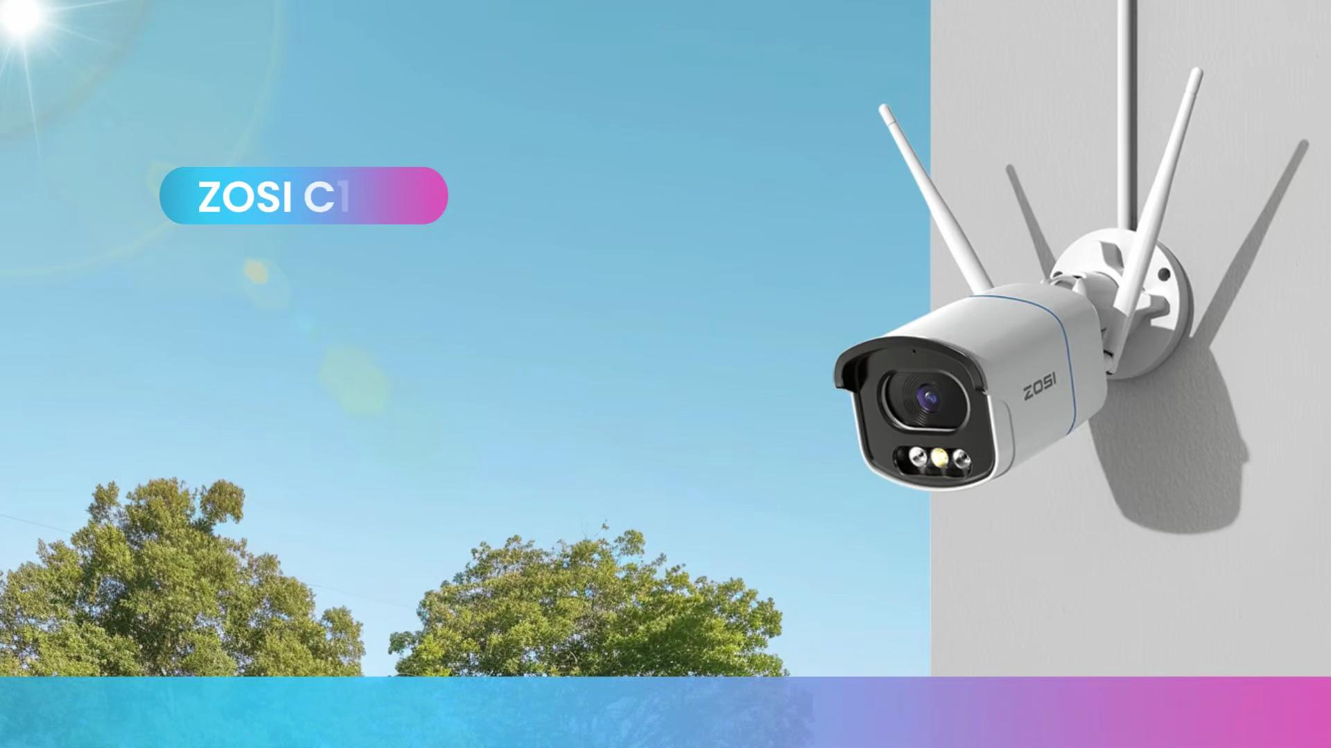 ZOSI 5MP PT Überwachungskamera Außen WLAN 355°/140